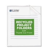 C-Line Recycled Project Folders, 8.5 x 11 Inches, Clear - Reduced Glare, 25 per Box (62127)