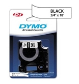 DYMO 16956 D1 Permanent Polyester Label Tape, Black on White, 3/4" x 18'