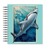 ECOeverywhere Vintage Shark Picture Photo Album, 18 Pages, Holds 72 Photos, 7.75 x 8.75 Inches, Multicolored (PA11704)