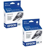 Epson T007201 Black Ink Cartridge Twin Pack (T007201-Bundle)