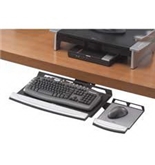 Fellowes 8031301 - Office Suites Adjustable Keyboard Manager, 21-1/4 x 10, Black/Silver-FEL8031301