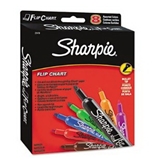 Flip Chart Markers, Bullet Tip, Eight Colors, 8/Set