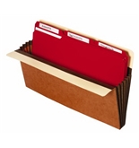 Globe-Weis Heavy Duty File Pocket, Extra Wide, Legal Size, 5 1/4 Inch Expansion, Brown, (C1537GHD)
