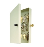 MMF Industries 14-Key Hook-Style Steel Key Cabinet with Key Lock (201201489)
