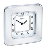Natico Desk Alarm Clock, Silver (10-591S)