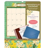 Orange Circle 2013 Pockets Plus Wall Calendar, Forever Yours Floral (16019)