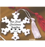 Our First Christmas Together 2012 Metal Snowflake Ornament