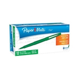 Paper Mate 8440152 Flair Porous Felt Tip Pens, Medium Point, Green, 12-Pack