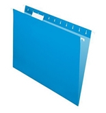 Pendaflex 81603 Recycled Colored Hanging File Folders, Letter, 1/5 Cut Tabs, Blue, 25/box