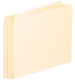 Pendaflex EN205 Blank Tab File Guides, 18 pt. Manila, 1/5 Cut, Letter Size, 100/box