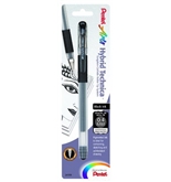 Pentel Arts Hybrid Technica 0.4 mm Pen, Ultra Fine Point, Black Ink, 1 Pack (KN104BPA)