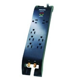 Philips SPP5074B/17 7-Outlet Home Theater Surge Protector (Black) [CD-ROM]