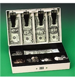 PMC04961 Combination Lock Steel Cash Box, 11-1/2w x 7-3/4d x 3-1/4h, Pebble Beige