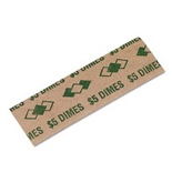 PMC53010 Tubular Coin Wrappers Dimes, $5 Pop-Open Wrappers