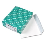 Quality Park 44580 Quality Park Redi-Strip Booklet Envelopes, 9x12, 28lb, White, 100/Box