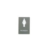 Quartet ADA Approved Women's Restroom Sign, Tactile Graphics, Molded Plastic, 6 x 9 Inches, Gray (01417)
