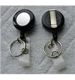 Retractable BLACK Reel With Belt Clip For Key, IDs, Badges (Sold Individually)