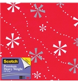 Scotch Gift Wrap, Snowflaked Stripes Pattern, 25-Square Feet, 30-Inch x 10-Feet (AM-WPSNS-12)