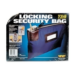 Seven-Pin Security/Night Deposit Bag w/2 Keys, Nylon, 8-1/2 x 11, Navy