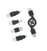 Sharper Image Universal Retractable USB Cable Kit