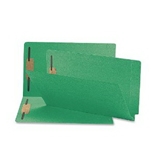 Smead End Tab Fastener Folder, Legal, Straight, Two 2-Inch Prong B Style #1 and #3 Fasteners, Green, 50 per Box (28140)