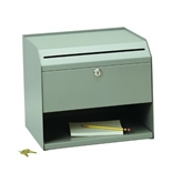 SteelMaster Counter-Top Slotted Suggestion Box, Includes Keys, 12.5 x 11 x 10 Inches, Gray (22290SBGY)