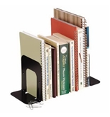 STEELMASTER Deluxe Steel Bookends, 5 Inch Backs, 1 Pair, 4.69 x 5 x 5.25 Inches, Black (241005104)