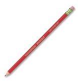 Ticonderoga Erasable Checking Pencils, Eraser Tipped, Pre-Sharpened, Set of 12, Carmine Red (14259)