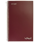 Top Flight Wired 3-Subject Wirebound Notebook with 4 Pockets, 120 Sheets, College Rule, 9.5 x 6.375 In