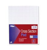 TOPS Cross Section Pad, 1 Pad, 4 Squares/Inch, Quadrille Rule, Letter Size, White, 50 Sheets/Pad, 1 Pad (35041)