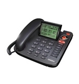 Uniden 1380BK Corded Caller ID phone with Answering System, black, one phone