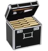Vaultz Locking File Security Box, Letter Size, 13.5 x 10.5 Inches, Black (VZ0116)