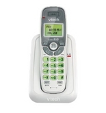 VTech CS6114 DECT 6.0 Cordless Phone, White/Grey, 1 Handset