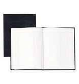 Wilson Jones Hardbound Record Book, 9.25 x 7 Inches, 80 Pages, 33 Lines per Page, Black (W74118A)