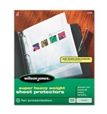 Wilson Jones Super Heavy Weight Top-Loading Sheet Protectors, Letter Size, 50 Sleeves per Box, Clear
