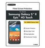 WriteRight 9260701 Screen Protectors for Samsung Galaxy S II/Epic 4G Touch for Sprint - 3 Pack - Retail Packaging - Clear