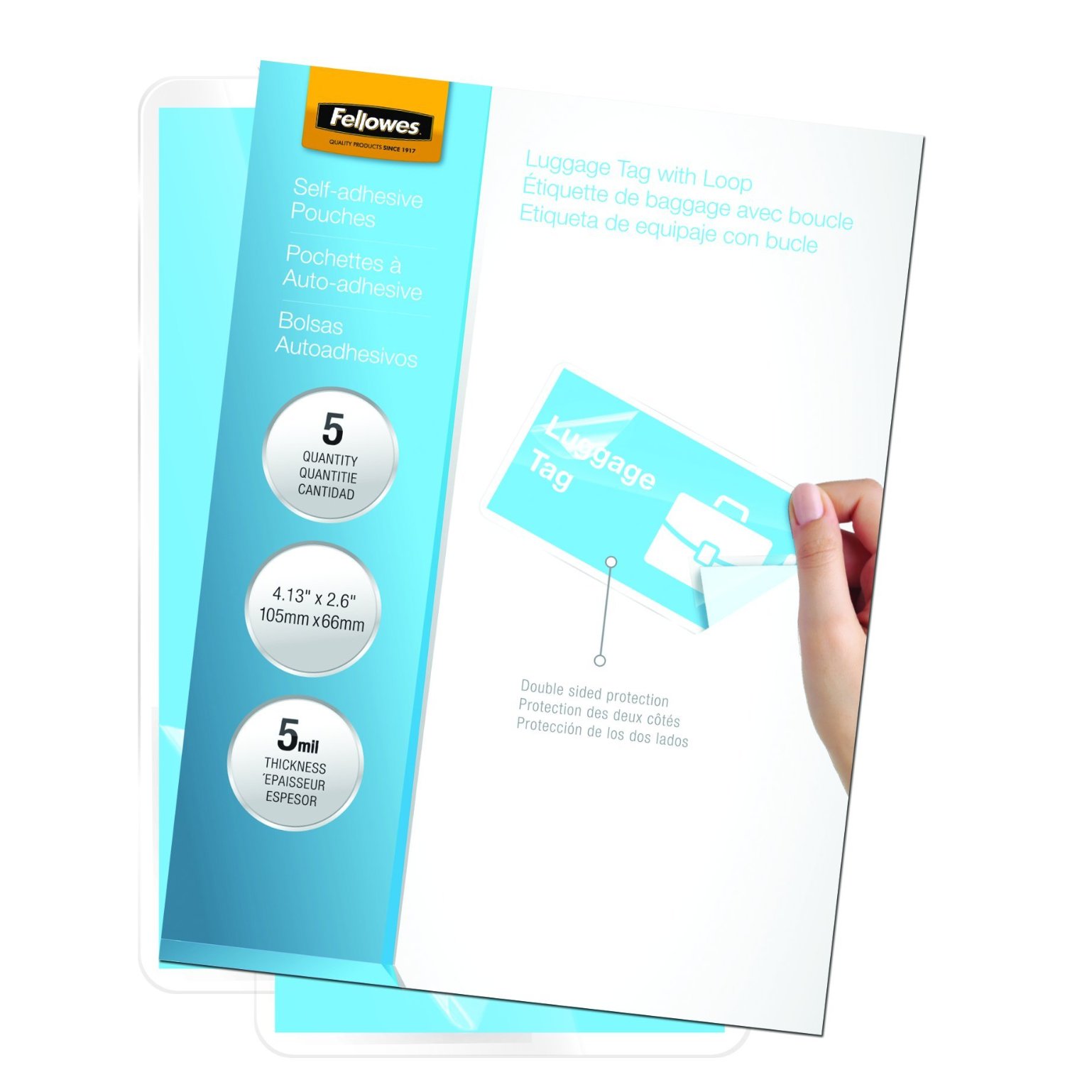 How to Use Fellowes Self-Adhesive Business Card Pouches 