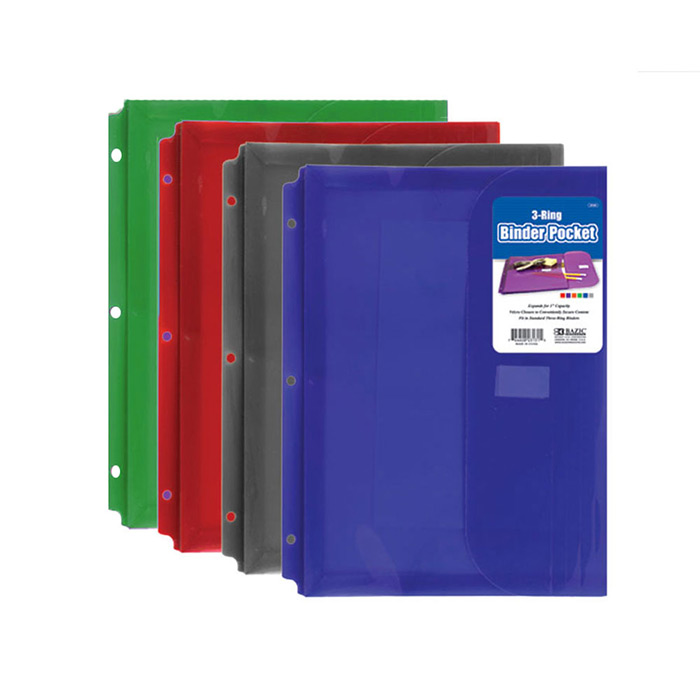 PLASTIC POCKET FOLDERS FOR BINDER From Lion Office Product