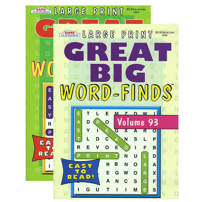 servet financiën vergeetachtig KAPPA Large Print Great Big Word Finds Puzzle Book