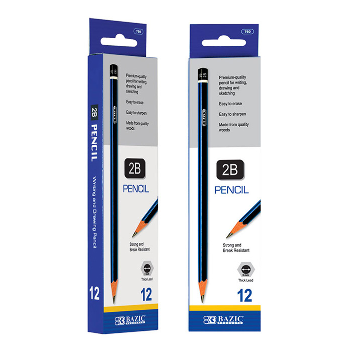 BAZIC #2B Premium Wood Pencil (12/Pack) Bazic Products