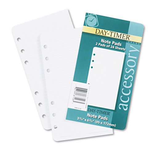 Day-Timer® Wide Ruled Note Pad, Portable Size, 3 3/4 x 6 3/4, 2