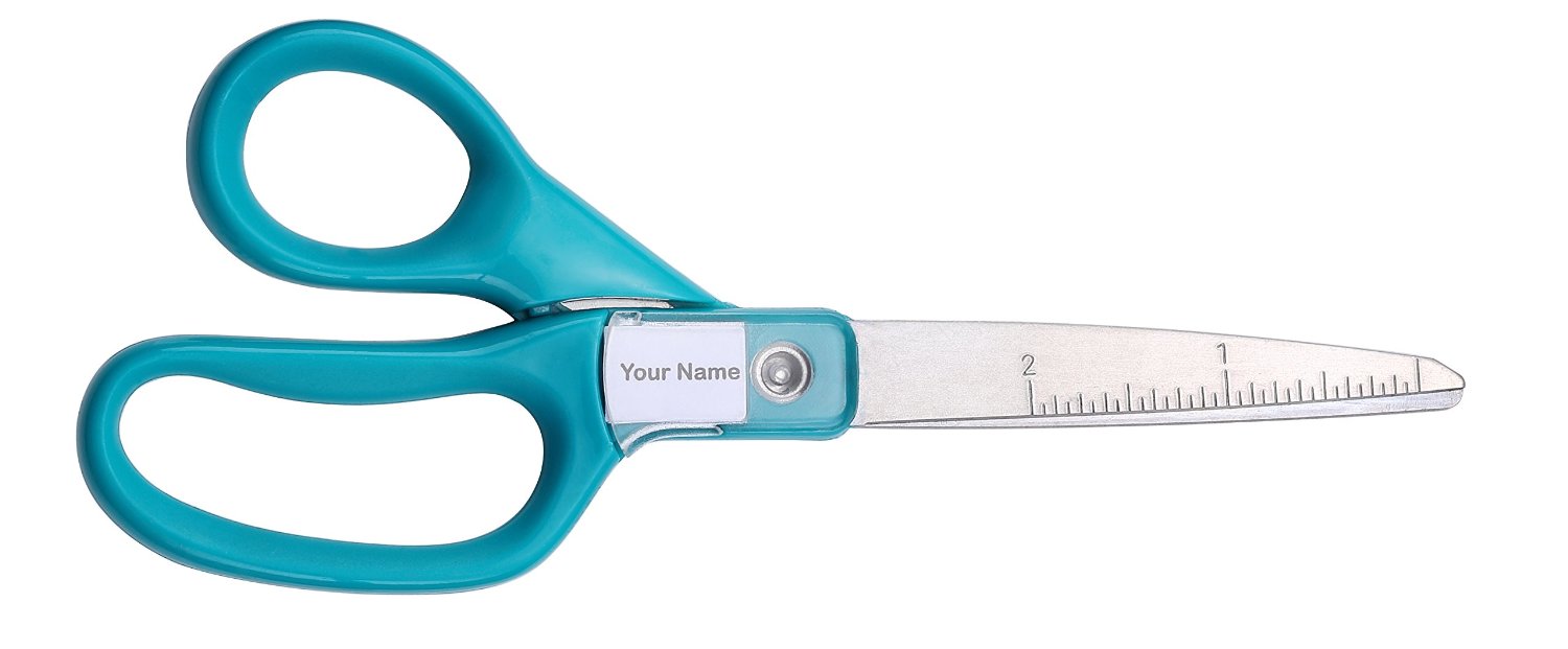 Stanley 7-inch Student Scissor with Built-in Name Plate, Teal