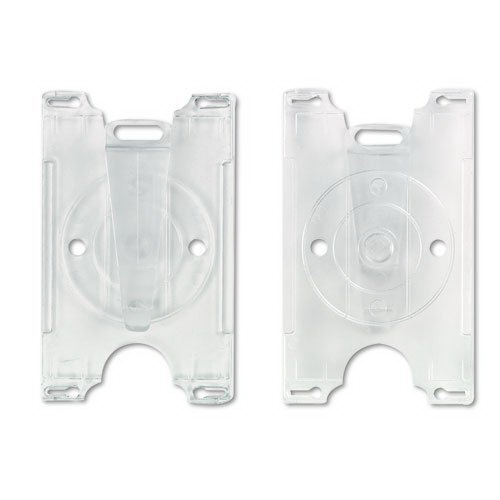 25/Pack GBC BadgeMates Convertible ID Card Holders Clear 4 Packs 