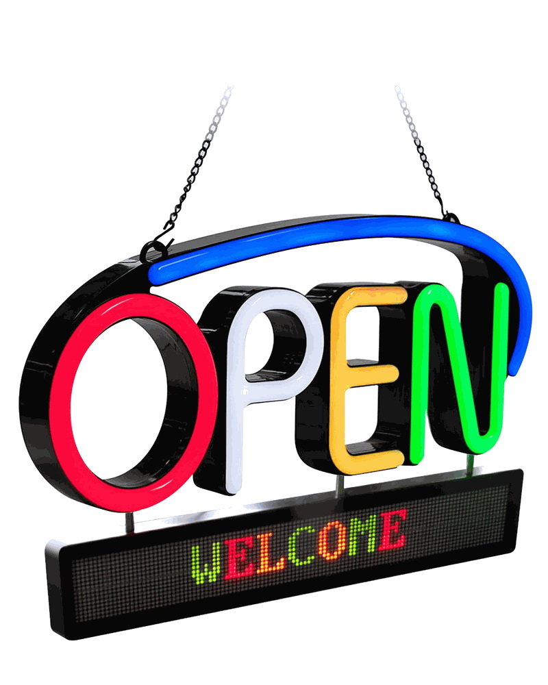 Royal Sovereign RSB-1350E LED Open Sign with Scrolling Messages 