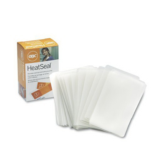 HeatSeal UltraClear Business Card Size Swingline GBC Laminating Sheets Thermal Laminating Pouches 5 Mil 51005 100 Pack 