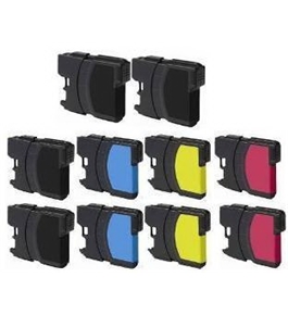 10 Pack Of Non-OEM LC61 Ink Cartridges -Cyan/Magenta/Yellow