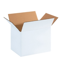 11 1/4" x 8 3/4" x 12" White Corrugated Boxes (Bundle of 25)