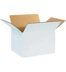 12" x 10" x 8" White Corrugated Boxes (Bundle of 25)
