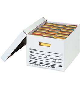15" x 12" x 10" Auto-Lock Bottom File Storage Boxes (12 Each Per Case)