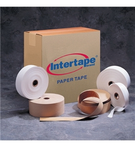 2 1/2" x 600' White Intertape - Convoy Medium Paper Tape (12 Per Case)
